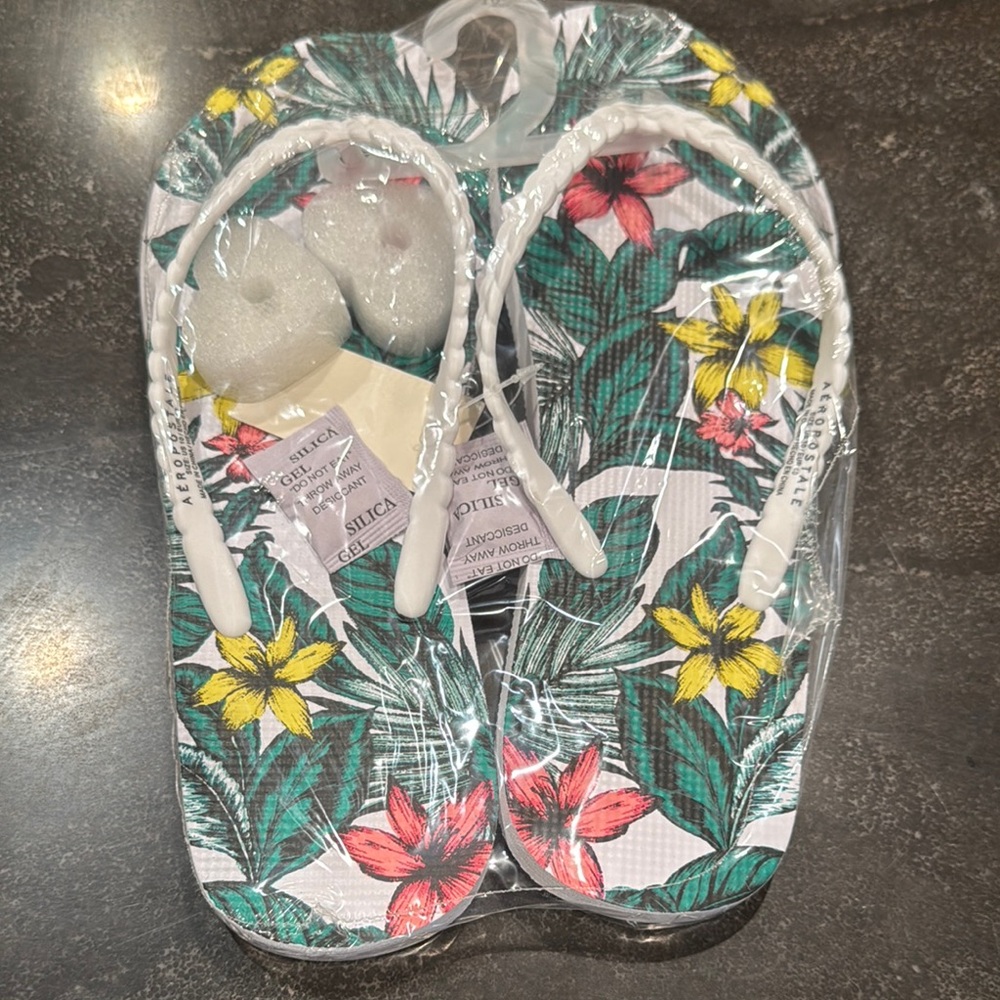 Tropical Flower Flip Flops